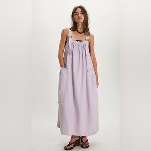 Free People Light Purple Machu Barrel Midi Dress NWOT